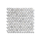 Bianco Carrara Marble Mosaic | Penny Round - Tilewave | Tile Supplier Sydney