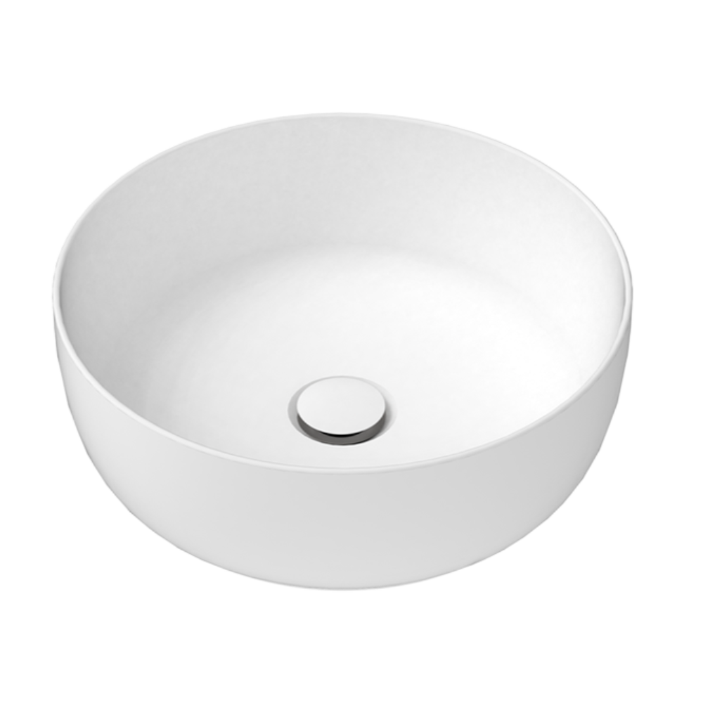 Glam Above Counter Round Basin | Gloss White - ADP | Tile Supplier Sydney