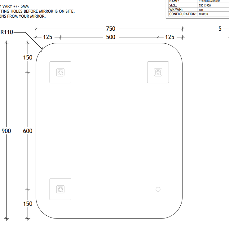 Stadium Mirror - ADP | Tile Supplier Sydney