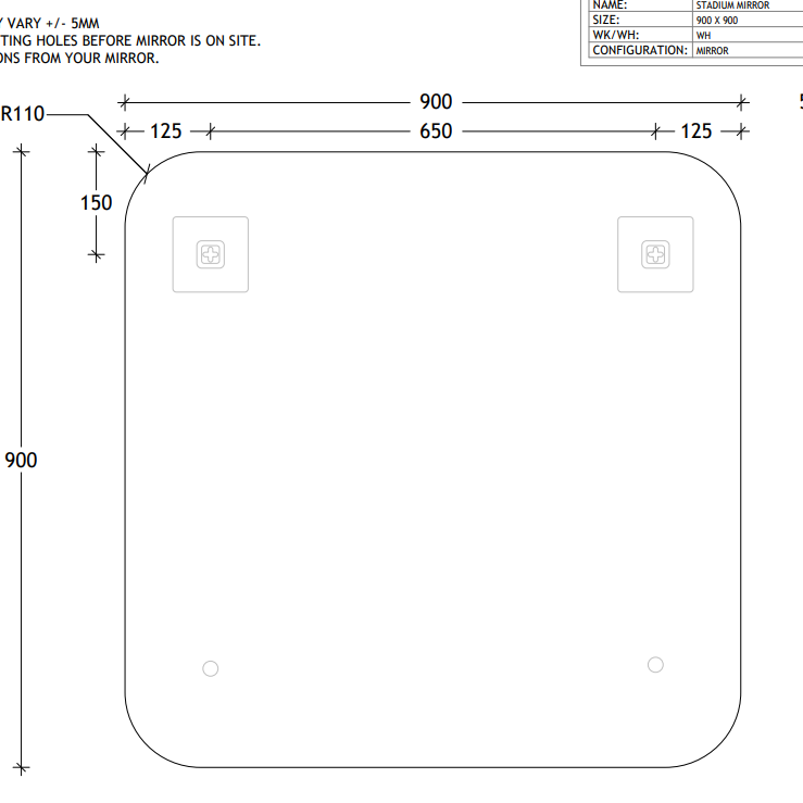 Stadium Mirror - ADP | Tile Supplier Sydney