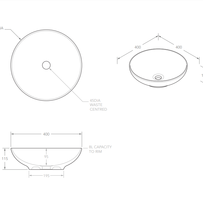 Circuit Above Counter Basin | Matte White - ADP | Tile Supplier Sydney