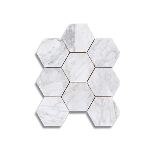 Bianco Carrara Marble Mosaic | Hexagon - Tilewave | Tile Supplier Sydney