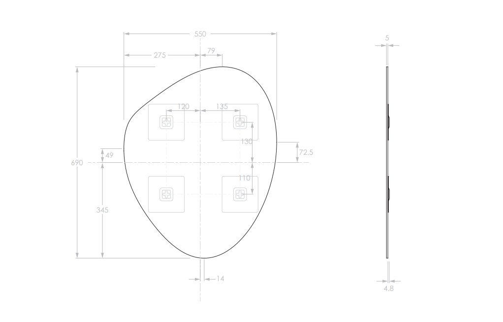 Pebble Mirror - ADP | Tile Supplier Sydney
