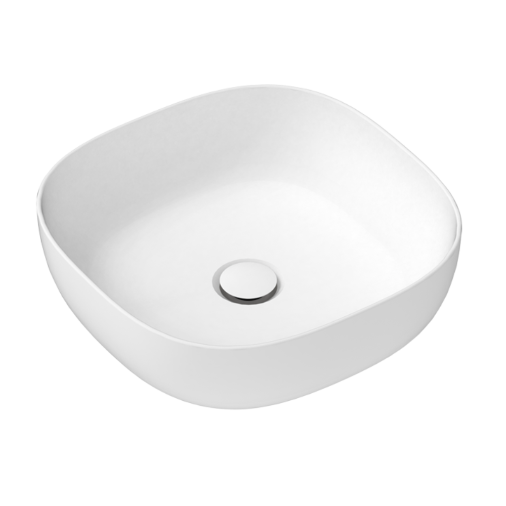 Glam Above Counter Square Basin | Gloss White - ADP | Tile Supplier Sydney