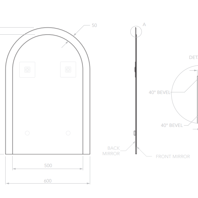 Arch Overlay Mirror - ADP | Tile Supplier Sydney