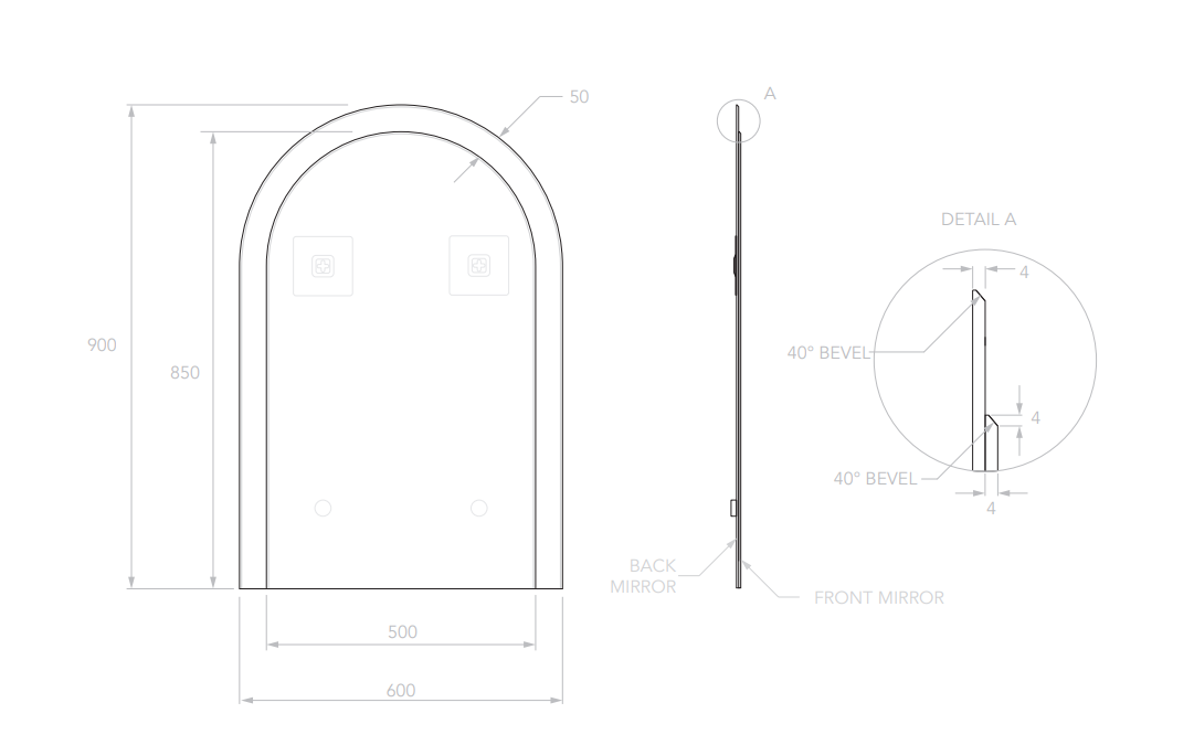 Arch Overlay Mirror - ADP | Tile Supplier Sydney