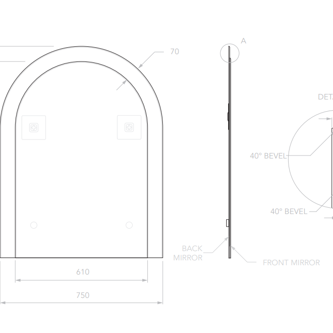 Arch Overlay Mirror - ADP | Tile Supplier Sydney