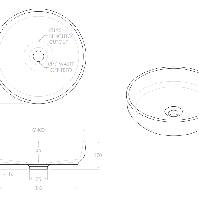Monroe Above Counter Basin | Matte Olive - ADP | Tile Supplier Sydney