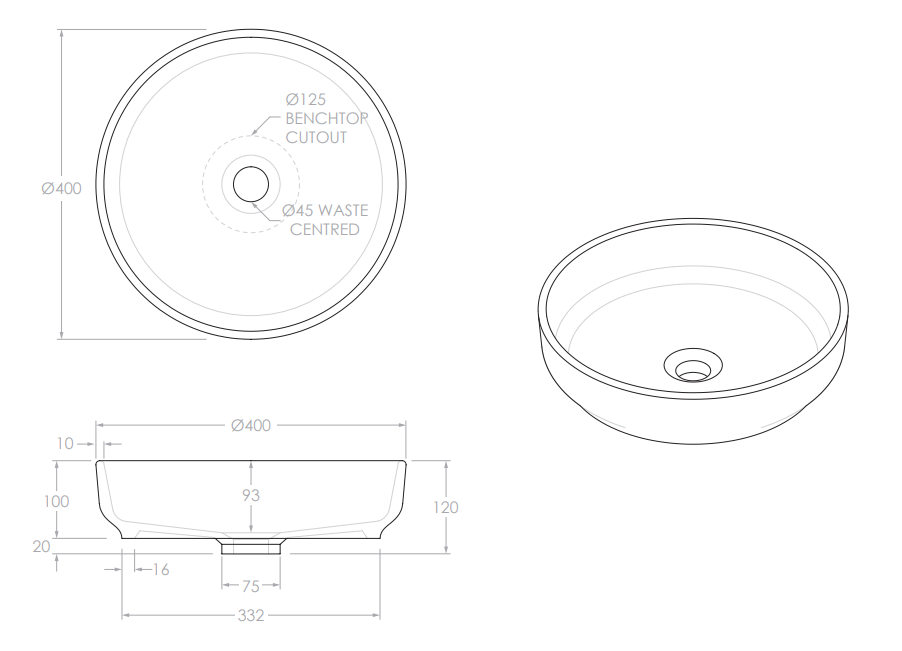 Monroe Above Counter Basin | Matte Olive - ADP | Tile Supplier Sydney