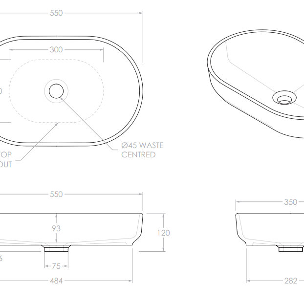 Marilyn Above Counter Basin | Matte Forest - ADP | Tile Supplier Sydney