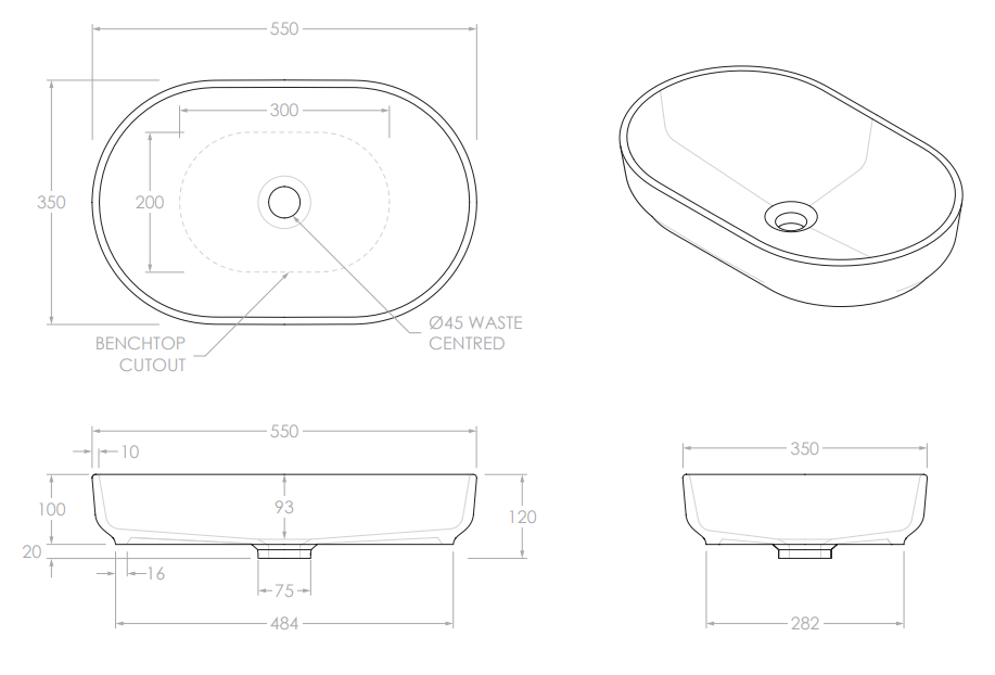 Marilyn Above Counter Basin | Matte Forest - ADP | Tile Supplier Sydney