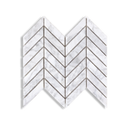 Bianco Carrara Marble Mosaic | Chevron - Tilewave | Tile Supplier Sydney