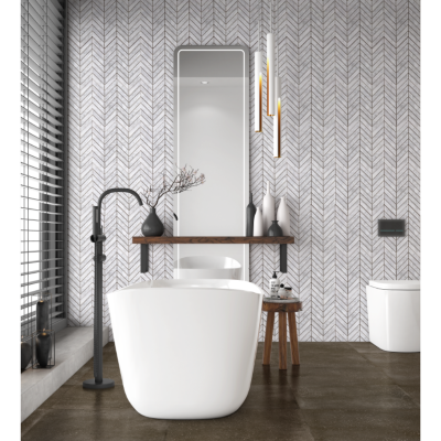 Bianco Carrara Marble Mosaic | Chevron - Tilewave | Tile Supplier Sydney