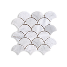 Bianco Carrara Marble Mosaic | Fish scale - Tilewave | Tile Supplier Sydney