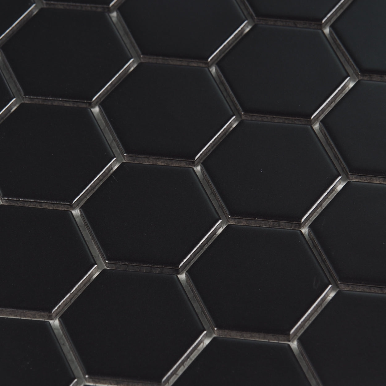 Mono Hexagon Mosaic Tile 51x59mm Black - Tilewave | Tile Supplier Sydney
