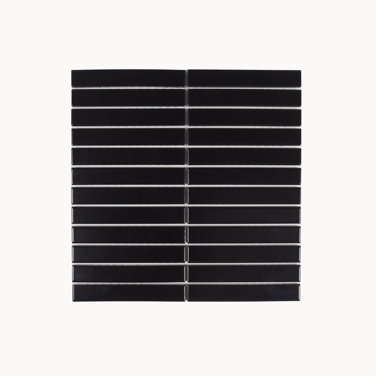 Mono Black Kit Kat Mosaic Tile 22x145mm - Tilewave | Tile Supplier Sydney