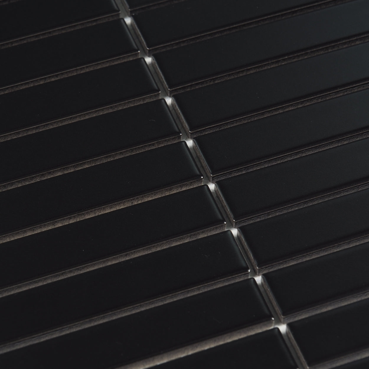 Mono Black Kit Kat Mosaic Tile 22x145mm - Tilewave | Tile Supplier Sydney