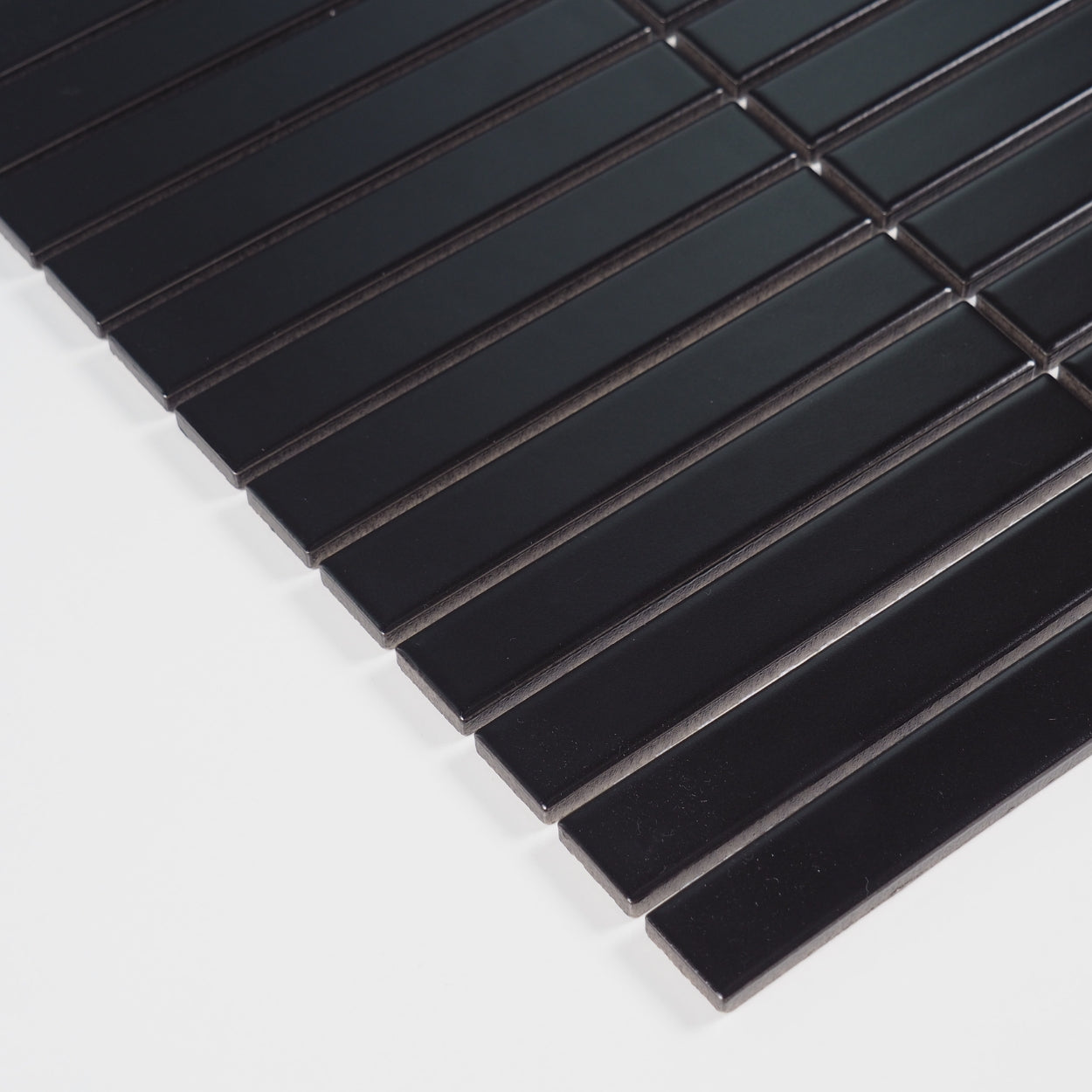 Mono Black Kit Kat Mosaic Tile 22x145mm - Tilewave | Tile Supplier Sydney