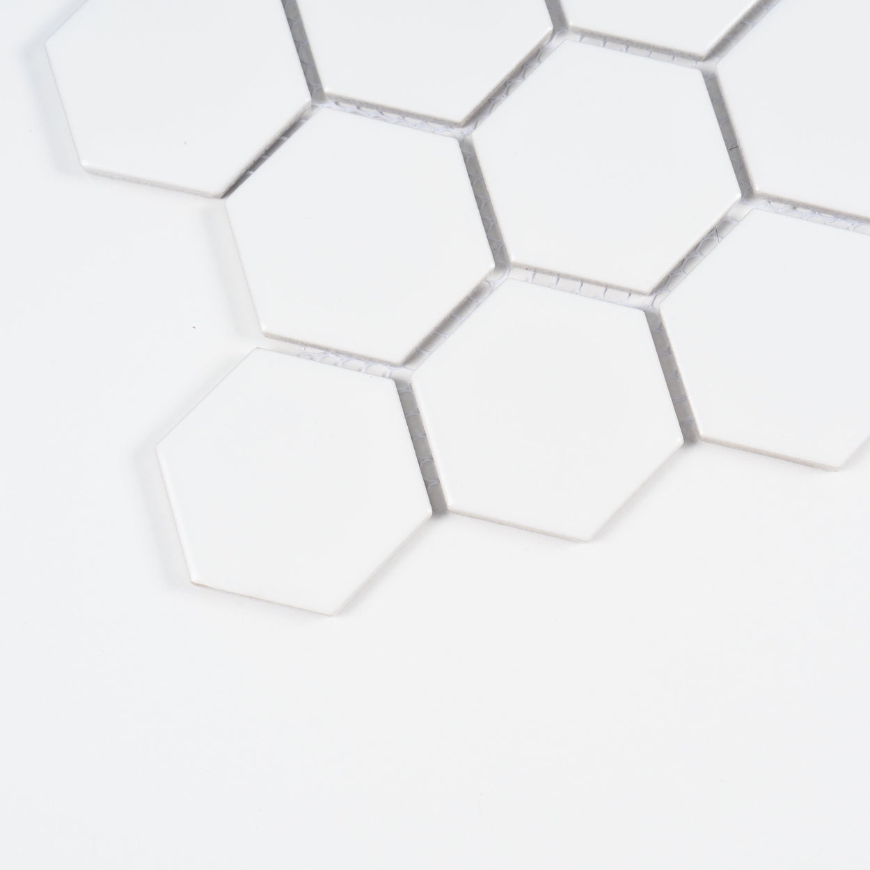 Mono Hexagon Mosaic Tile 51x59mm White - Tilewave | Tile Supplier Sydney