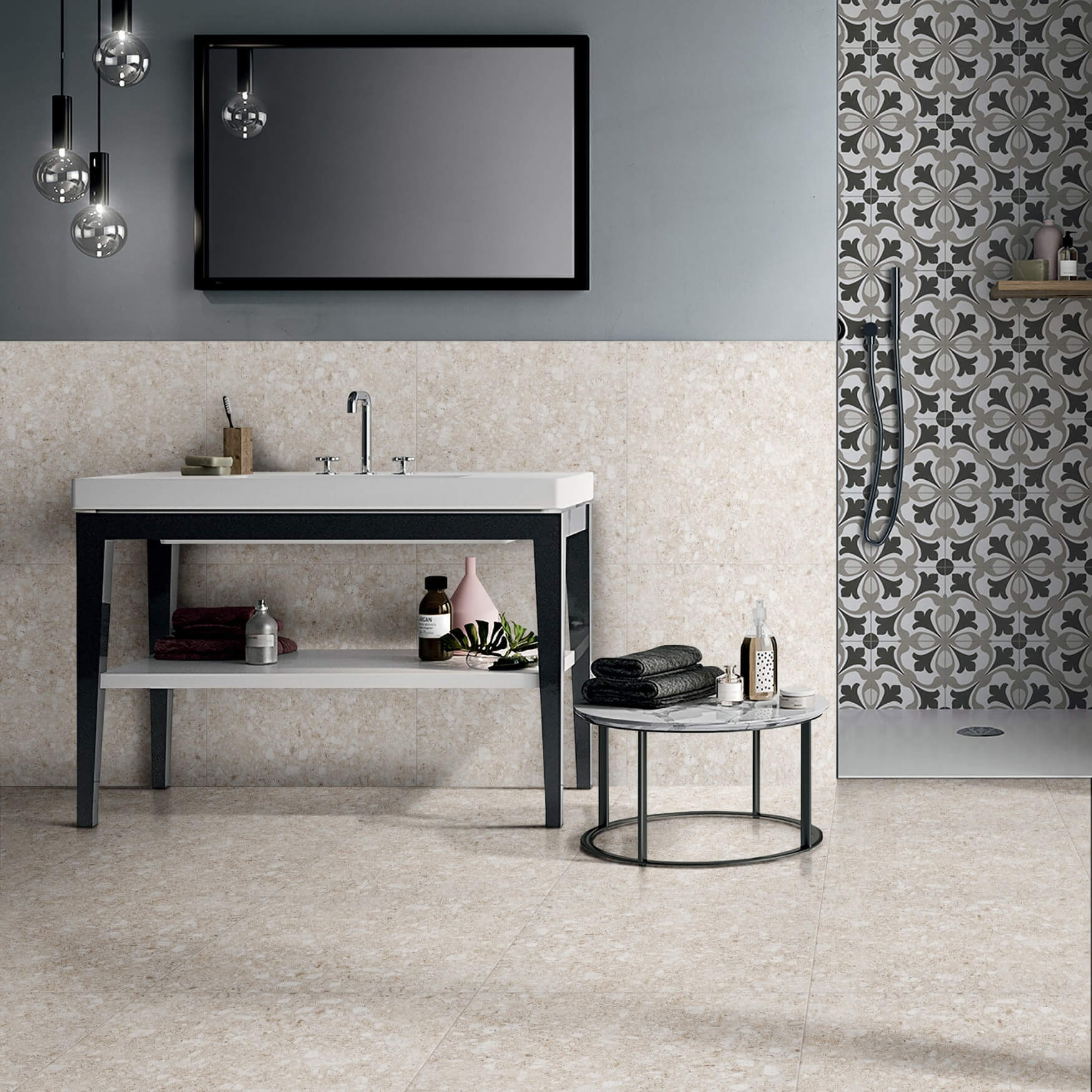 Terrazzo Mix Beige Matt , Bathroom Tiles, Floor Tiles Sydney  - Tilewave | Tile Supplier Sydney