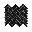 Herringbone Mosaic Tile 21.5x71.5mm Black - Tilewave | Tile Supplier Sydney