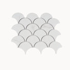 Lagoon Fish Scale Mosaic 74x70mm Matt Carrara - Tilewave | Tile Supplier Sydney
