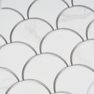 Lagoon Fish Scale Mosaic 74x70mm Matt Carrara - Tilewave | Tile Supplier Sydney