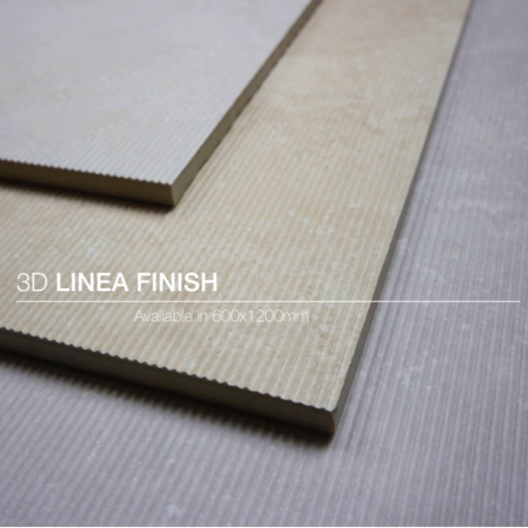 Tufa Xcut 3D Linea Off White Matt Tile - Tilewave | Tile Supplier Sydney