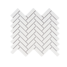 Herringbone Mosaic Tile 21.5x71.5mm White - Tilewave | Tile Supplier Sydney