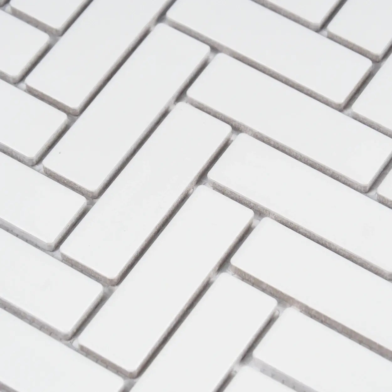 Herringbone Mosaic Tile 21.5x71.5mm White - Tilewave | Tile Supplier Sydney