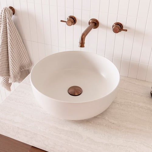 Glam Above Counter Round Basin | Matte Pearl - ADP | Tile Supplier Sydney
