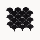 Lagoon Fish Scale Mosaic Tile 74x70mm Black - Tilewave | Tile Supplier Sydney
