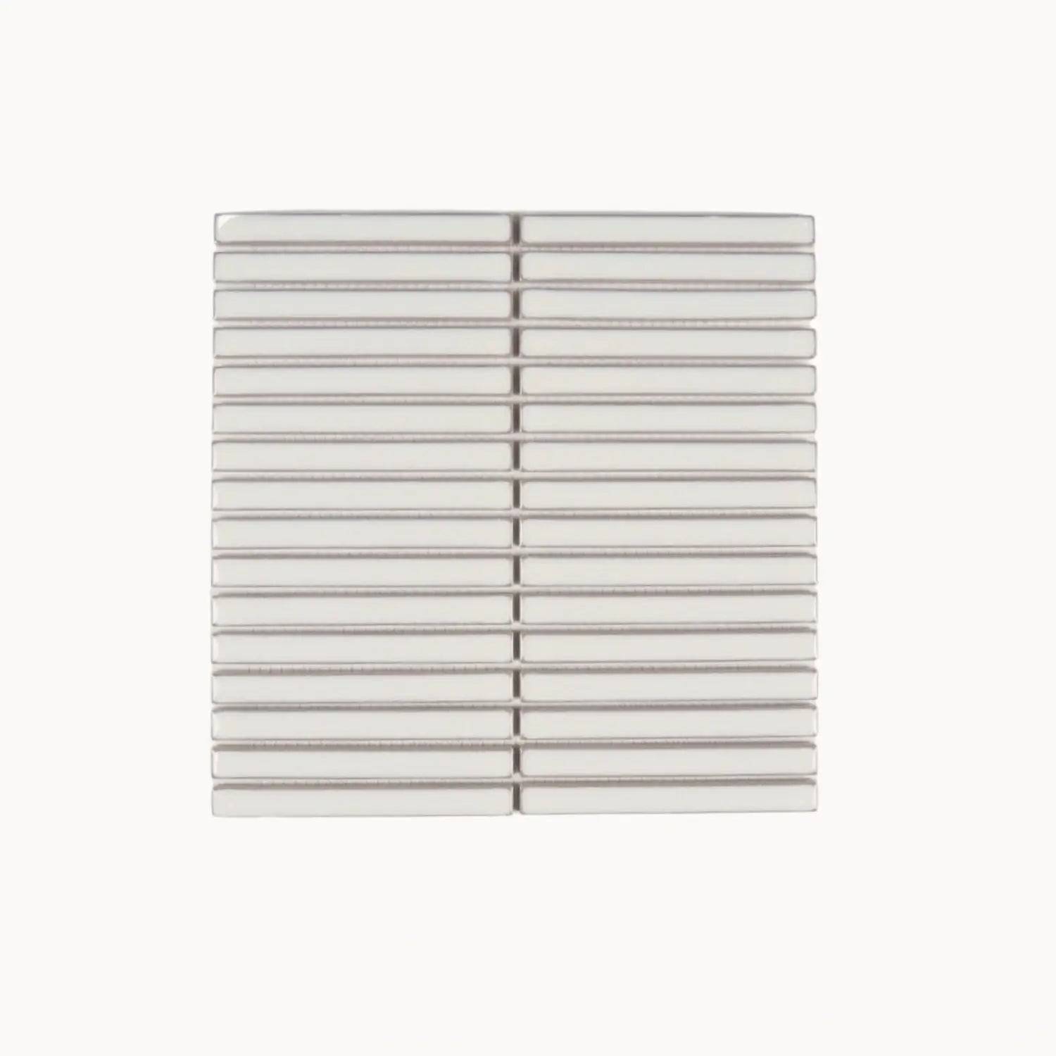 Fuji Crystal Glazed Mosaic Tile 15x145mm Cream White - Tilewave | Tile Supplier Sydney