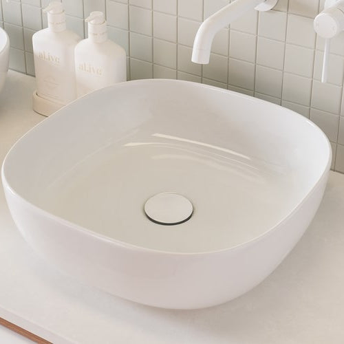 Glam Above Counter Square Basin | Gloss White - ADP | Tile Supplier Sydney