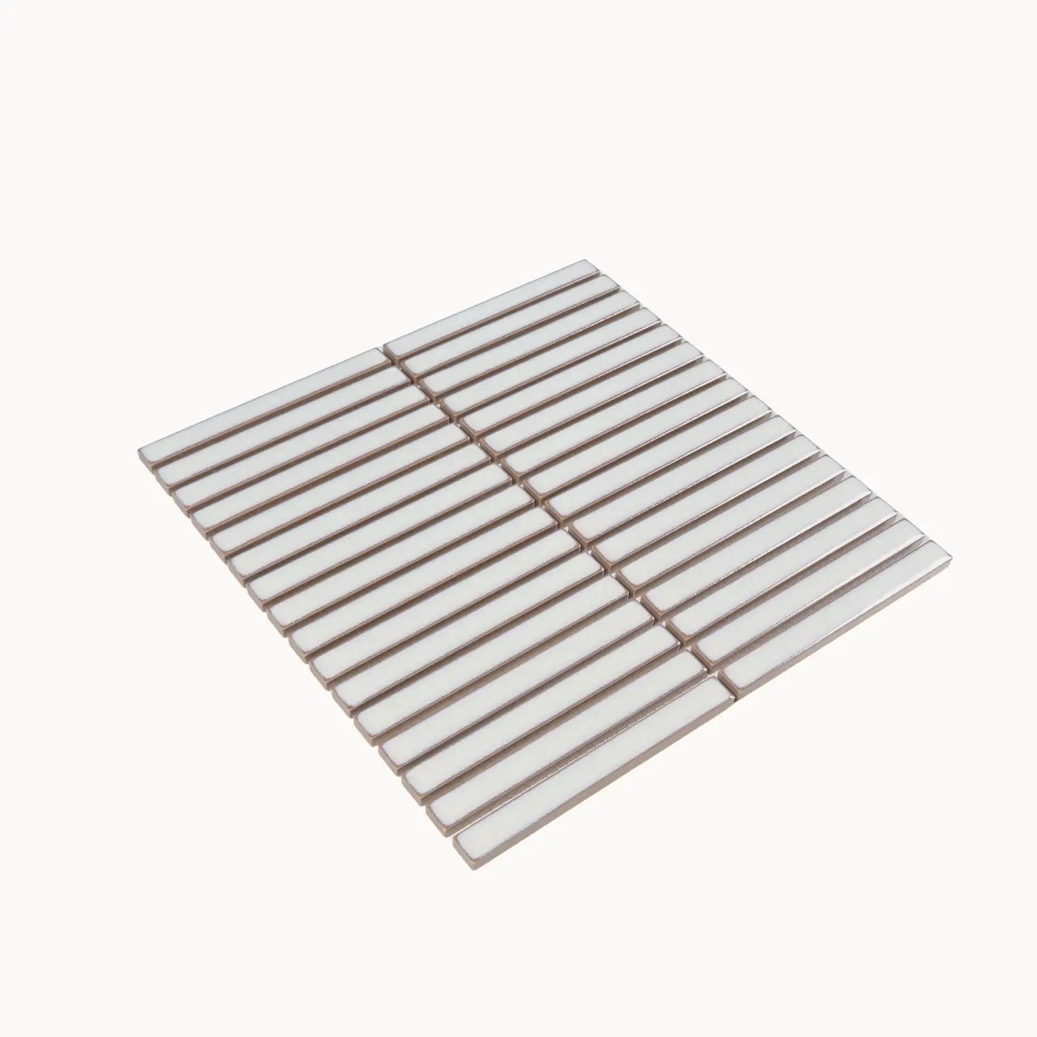 Fuji Crystal Glazed Mosaic Tile 15x145mm Cream White - Tilewave | Tile Supplier Sydney