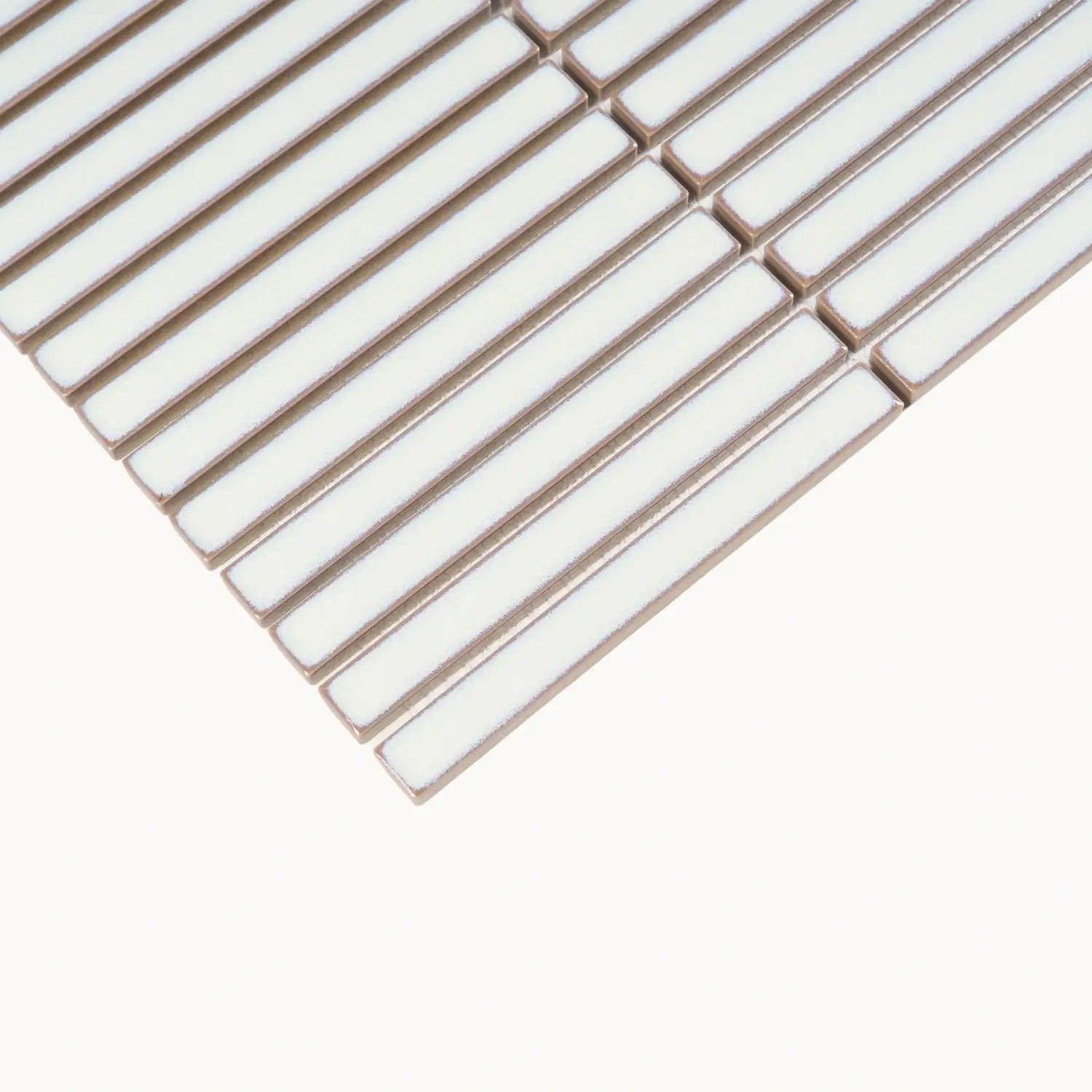 Fuji Crystal Glazed Mosaic Tile 15x145mm Cream White - Tilewave | Tile Supplier Sydney