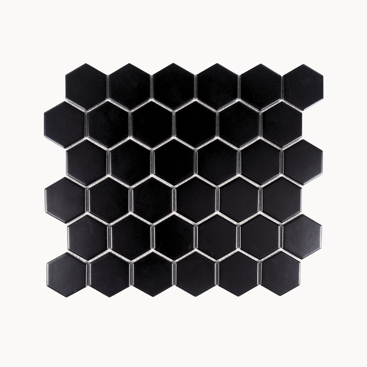 Mono Hexagon Mosaic Tile 51x59mm Black - Tilewave | Tile Supplier Sydney
