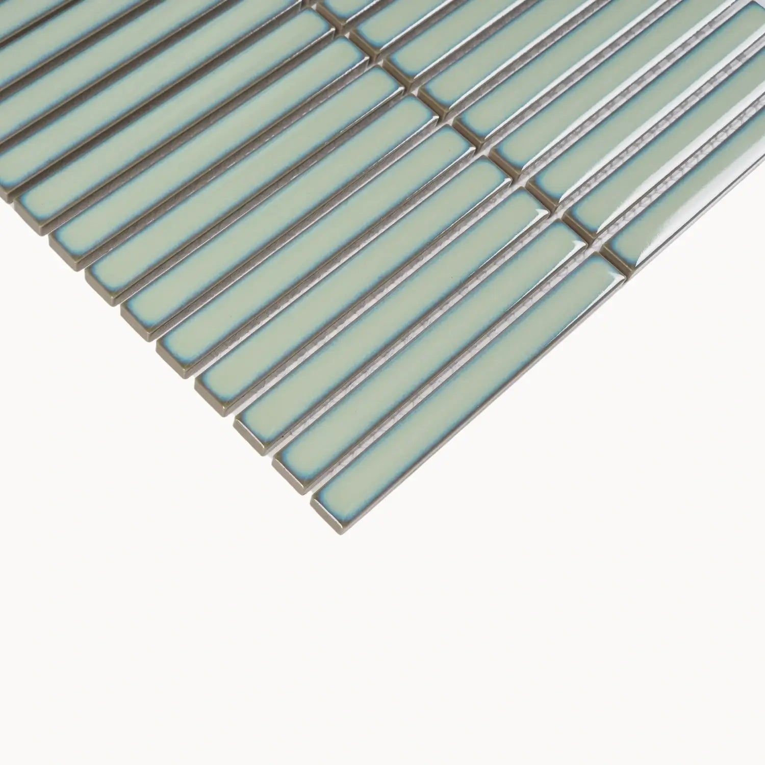 Fuji Crystal Glazed Mosaic Tile 15x145mm Tea Green - Tilewave | Tile Supplier Sydney