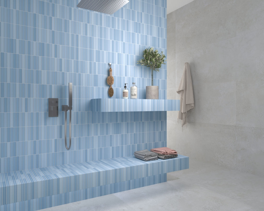 Kit-Kat Mosaic Sky Matt - Tilewave | Tile Supplier Sydney