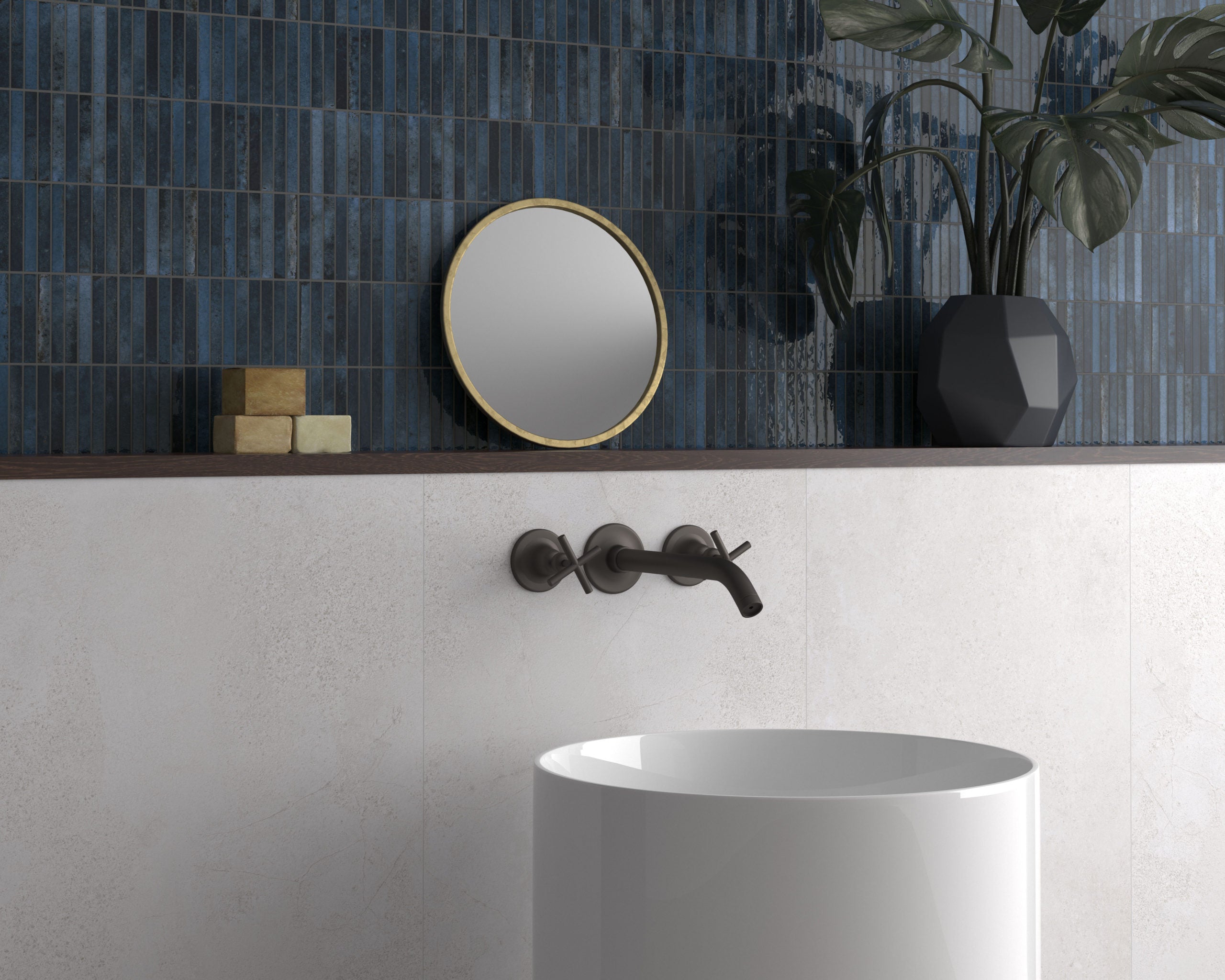 Kit-Kat Mosaic Ocean Gloss - Tilewave | Tile Supplier Sydney