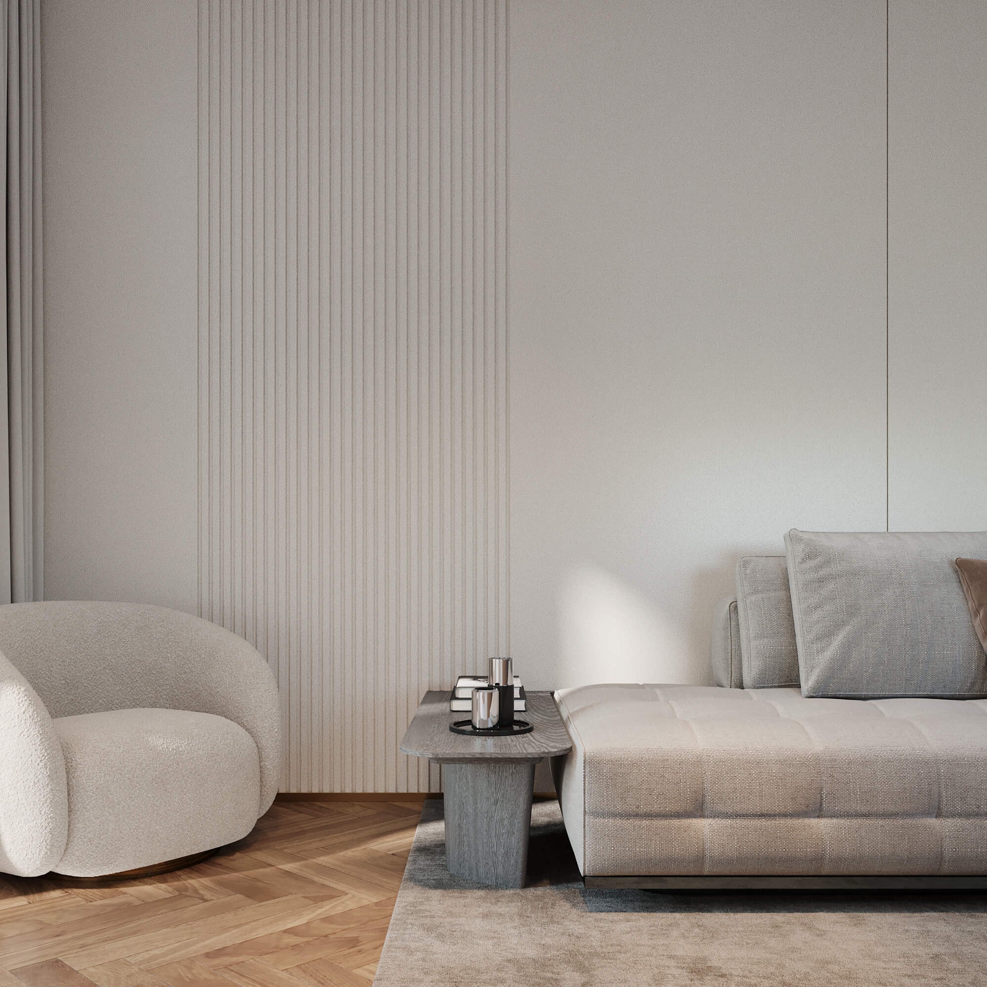 Meridian Grey | Batten Wall Panel - Tilewave | Tile Supplier Sydney