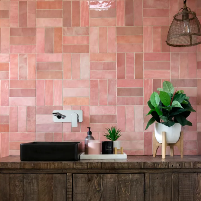 Artisan Rose Mallow Gloss Subway Tile - Tilewave | Tile Supplier Sydney