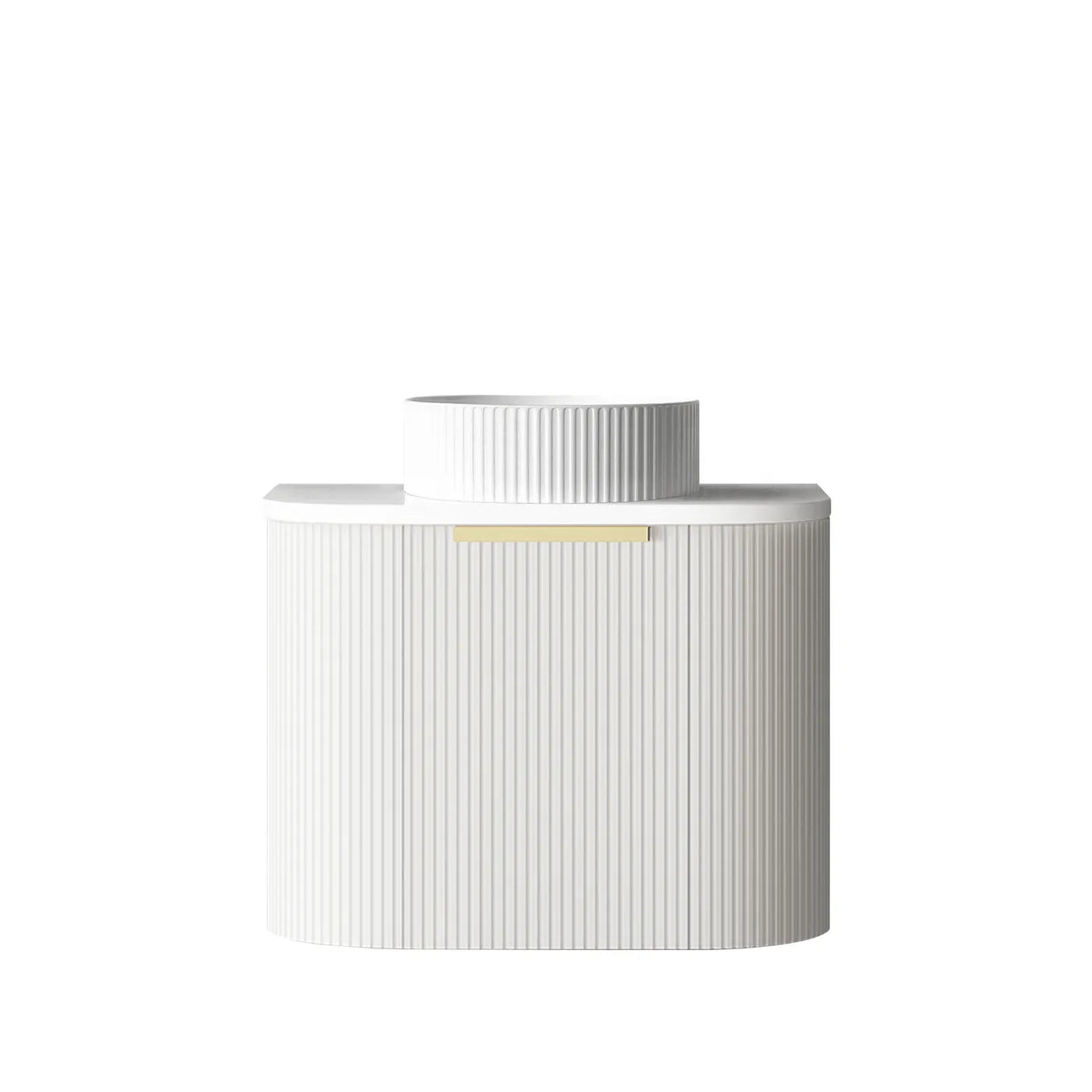 Bondi White Fluted Curved Single Basin Vanity - Otti | Tile Supplier Sydney