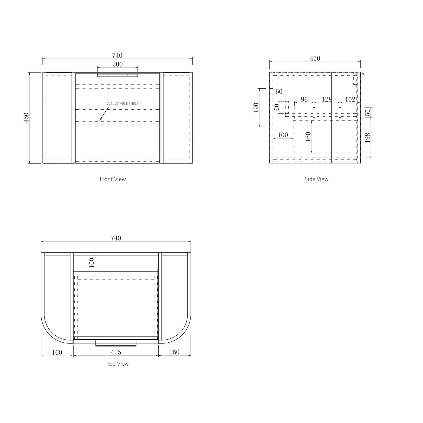 Bondi White Fluted Curved Single Basin Vanity - Otti | Tile Supplier Sydney