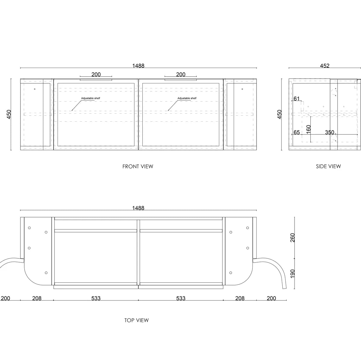 Hampshire Satin White Stone Top Double Basin Curve Vanity - Otti | Tile Supplier Sydney