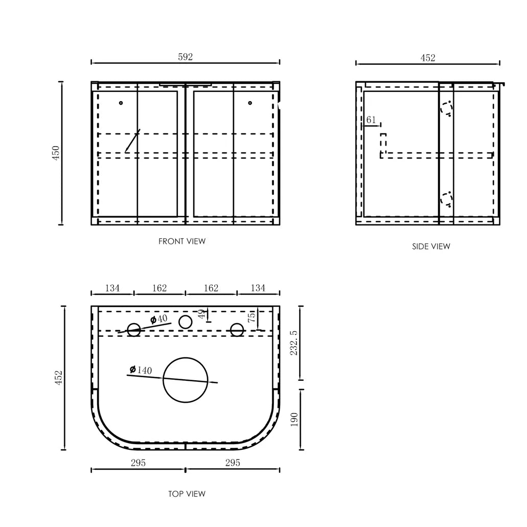 Hampshire Satin White Stone Top Single Basin Curve Vanity - Otti | Tile Supplier Sydney