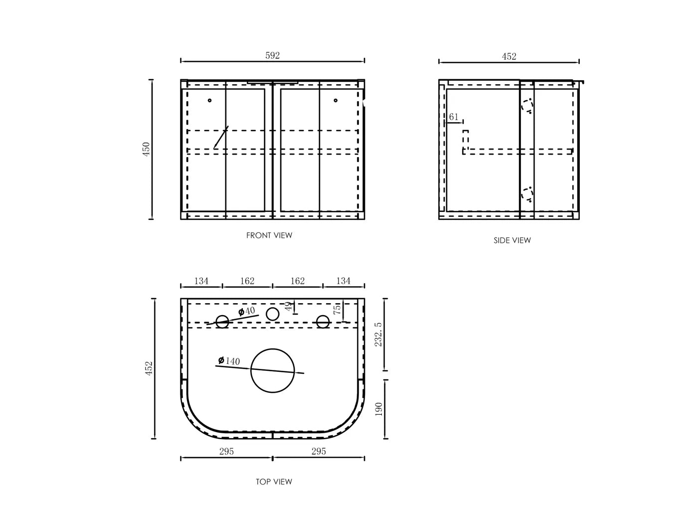 Hampshire Satin White Stone Top Single Basin Curve Vanity - Otti | Tile Supplier Sydney