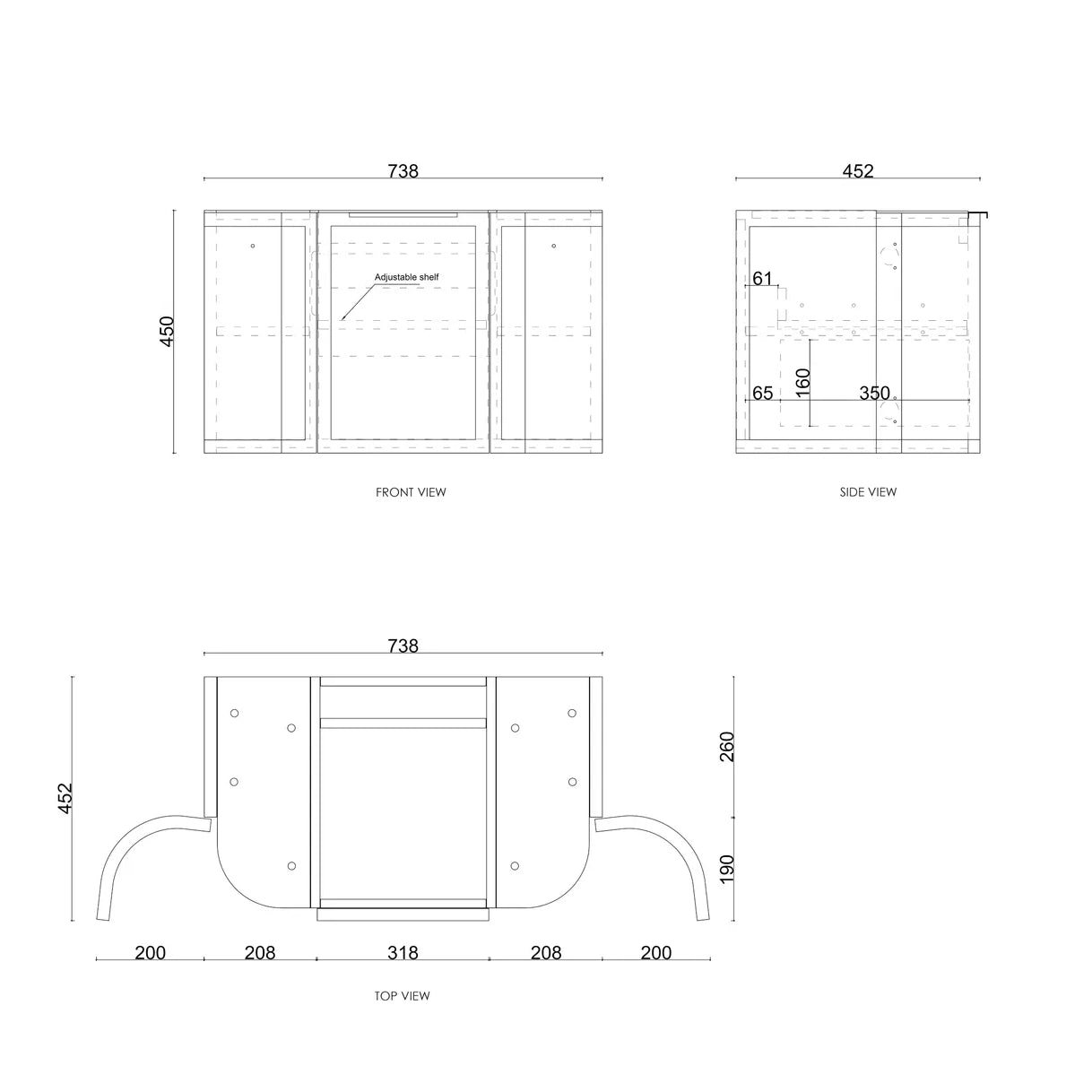 Hampshire Satin White Stone Top Single Basin Curve Vanity - Otti | Tile Supplier Sydney