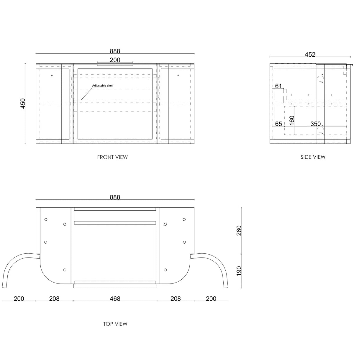 Hampshire Satin White Stone Top Single Basin Curve Vanity - Otti | Tile Supplier Sydney