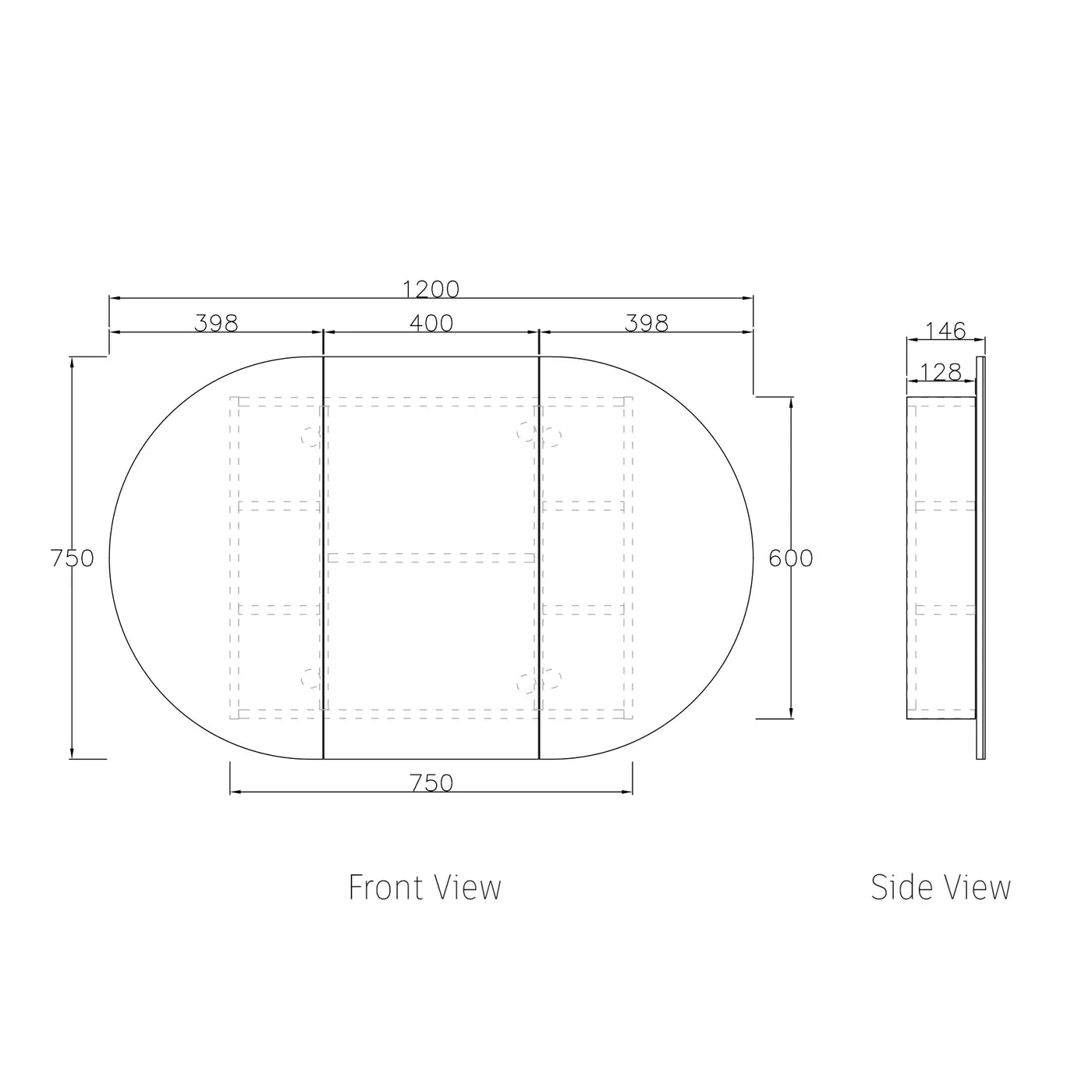 Bondi Shaving Cabinet | Black Oak - Otti | Tile Supplier Sydney